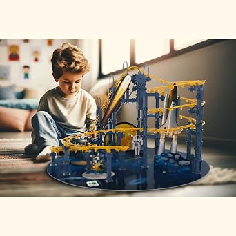 The Learning Journey International Techno Trax Galactic Adventure, Action Packed Roller Coaster Building Kit, STEM Gift for Boys and Girls Age 8+, 300+ pc Set
