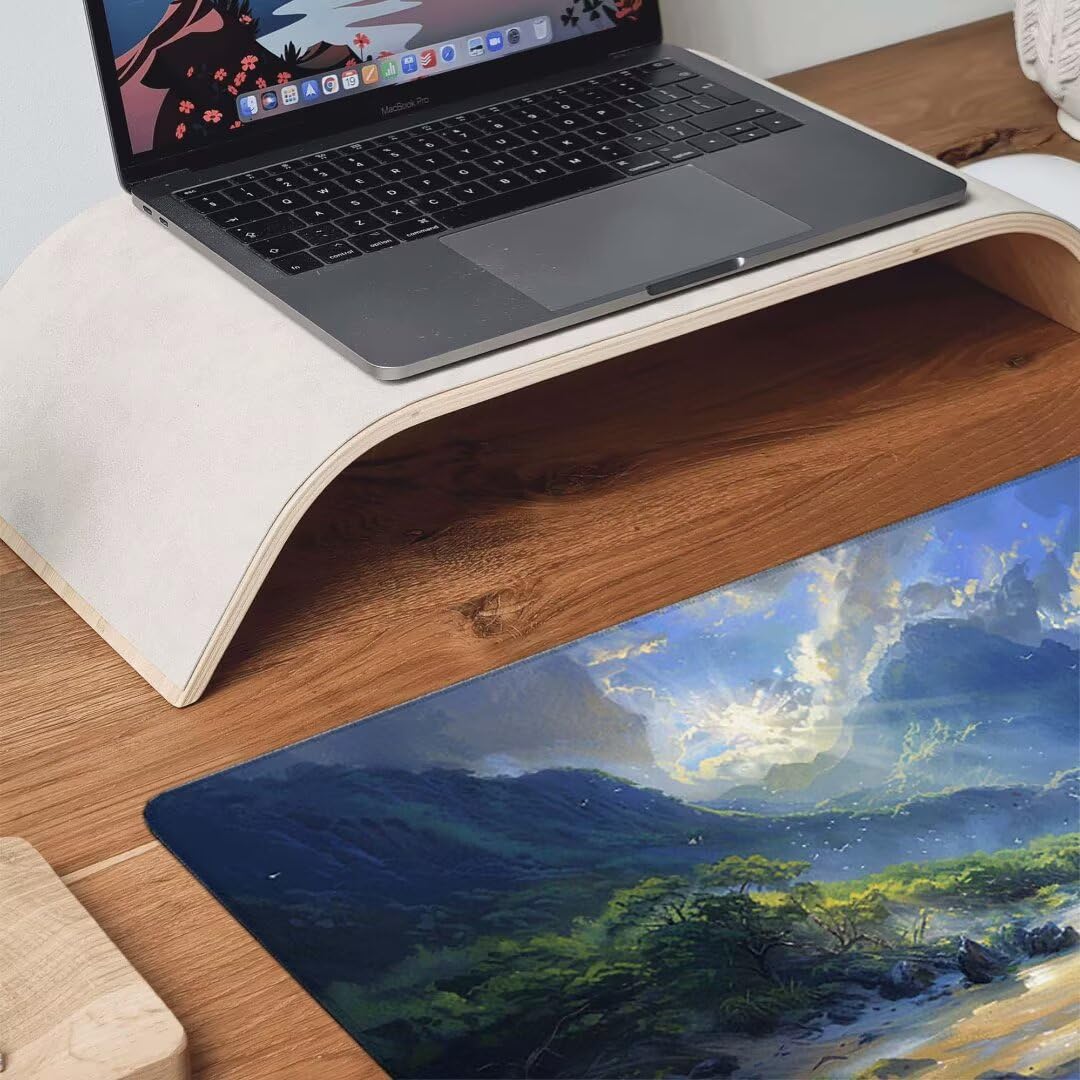Podkładka pod mysz, podparcie nadgarstka, podkładka pod mysz z antypoślizgową gumową podstawą, ergonomiczna podkładka pod mysz do komputera, laptopa, domowego biura, kompatybilna z myszami laserowymi