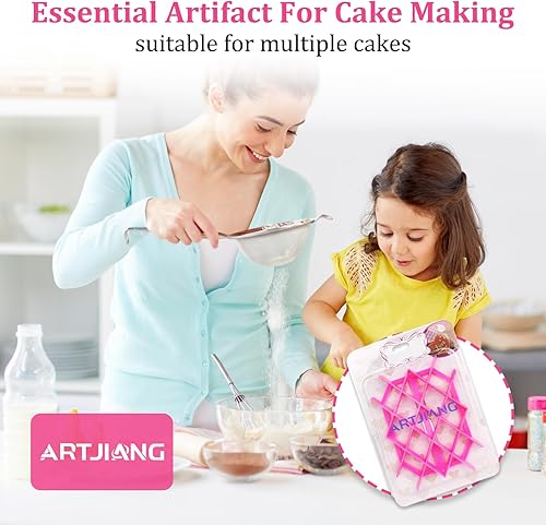 Miniatura 6 de Molde de fondant en forma de rombo con forma de diamante, estampado de fondant de 4.9 pulgadas, cortador de galletas de flores de encaje, accesorios