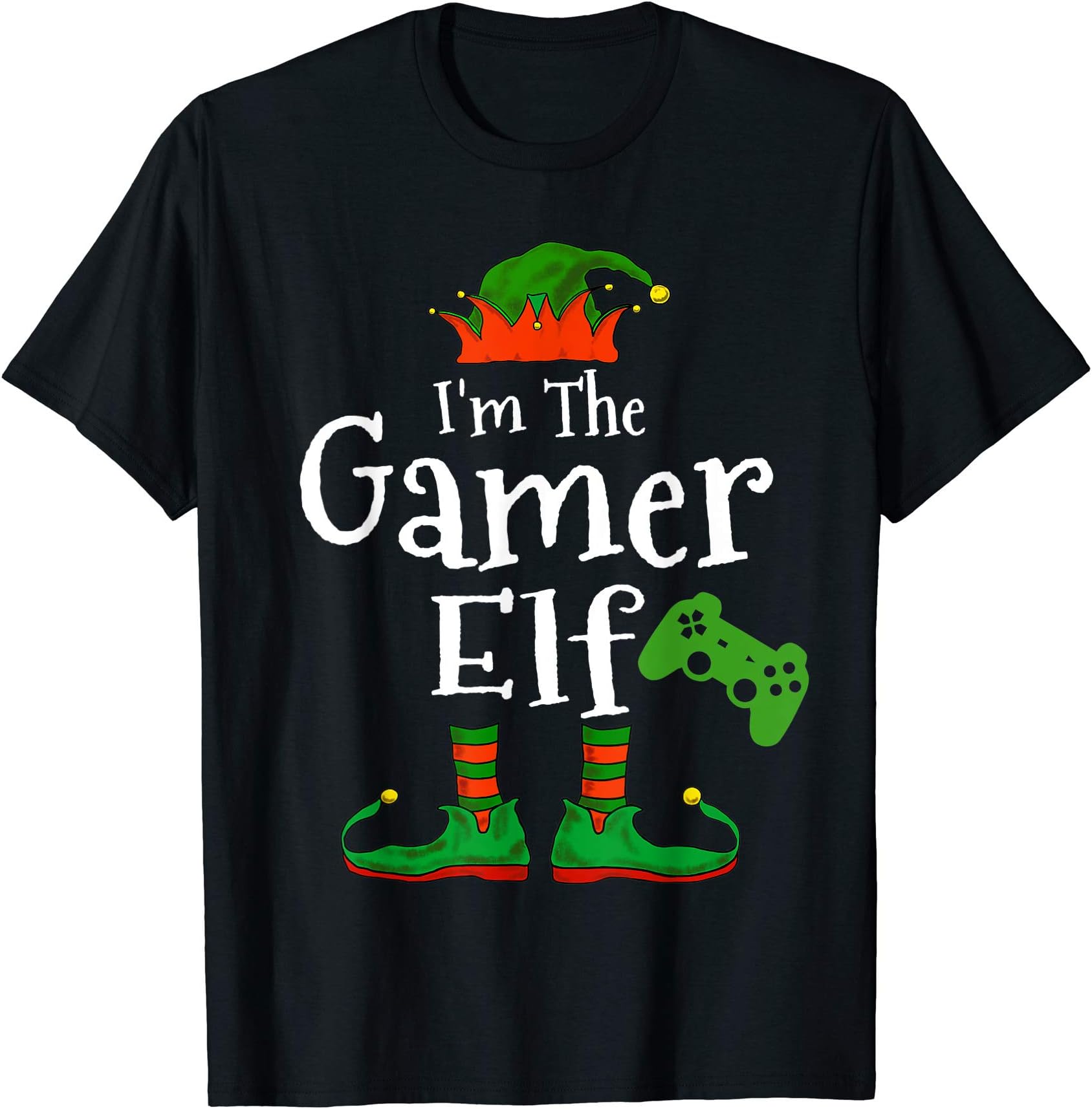 I'm The Gamer Elf Family Matching Funny Christmas Boys Gift T-Shirt