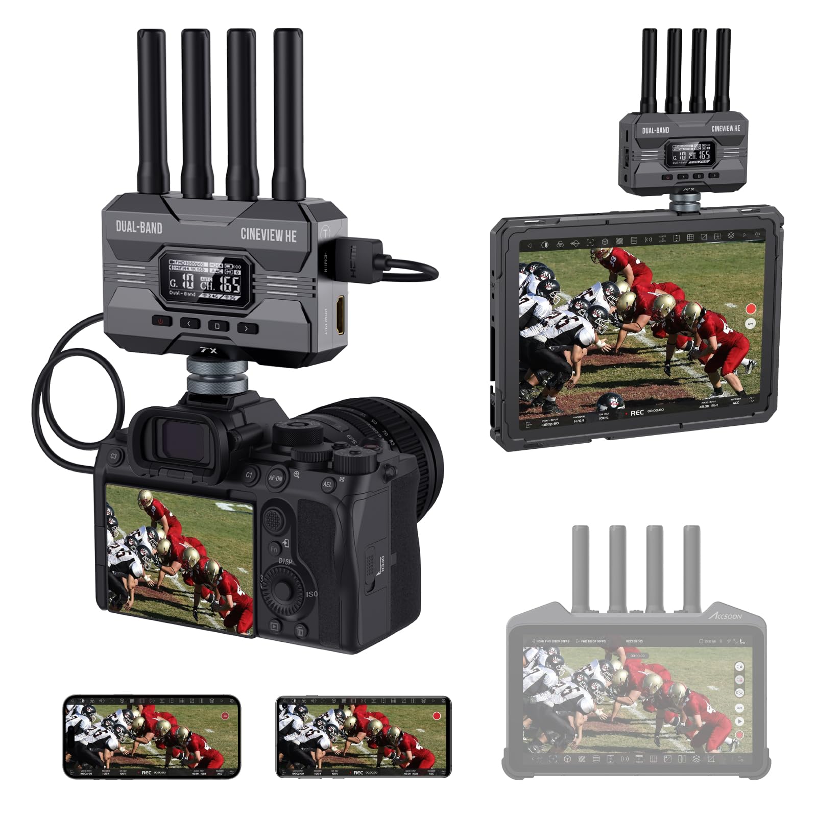 その他 ACCSOON CINEVIEW HE Accsoon CineView HE Multispectrum Wireless Video (Transmitter Only