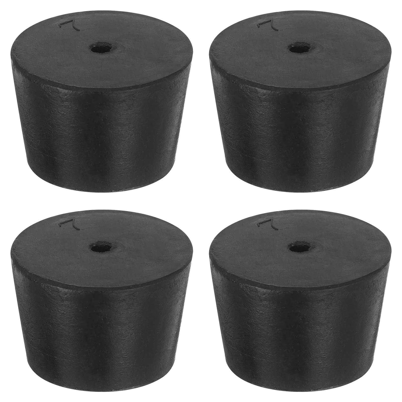 uxcell 4 Pcs 1-Hole Rubber Stopper, Tapered Lab Seal Tube Stopper Plug for Test Tube Flasks Glass Containers Industry and Laboratories, 28x24x25mm Black — Amazon image 15