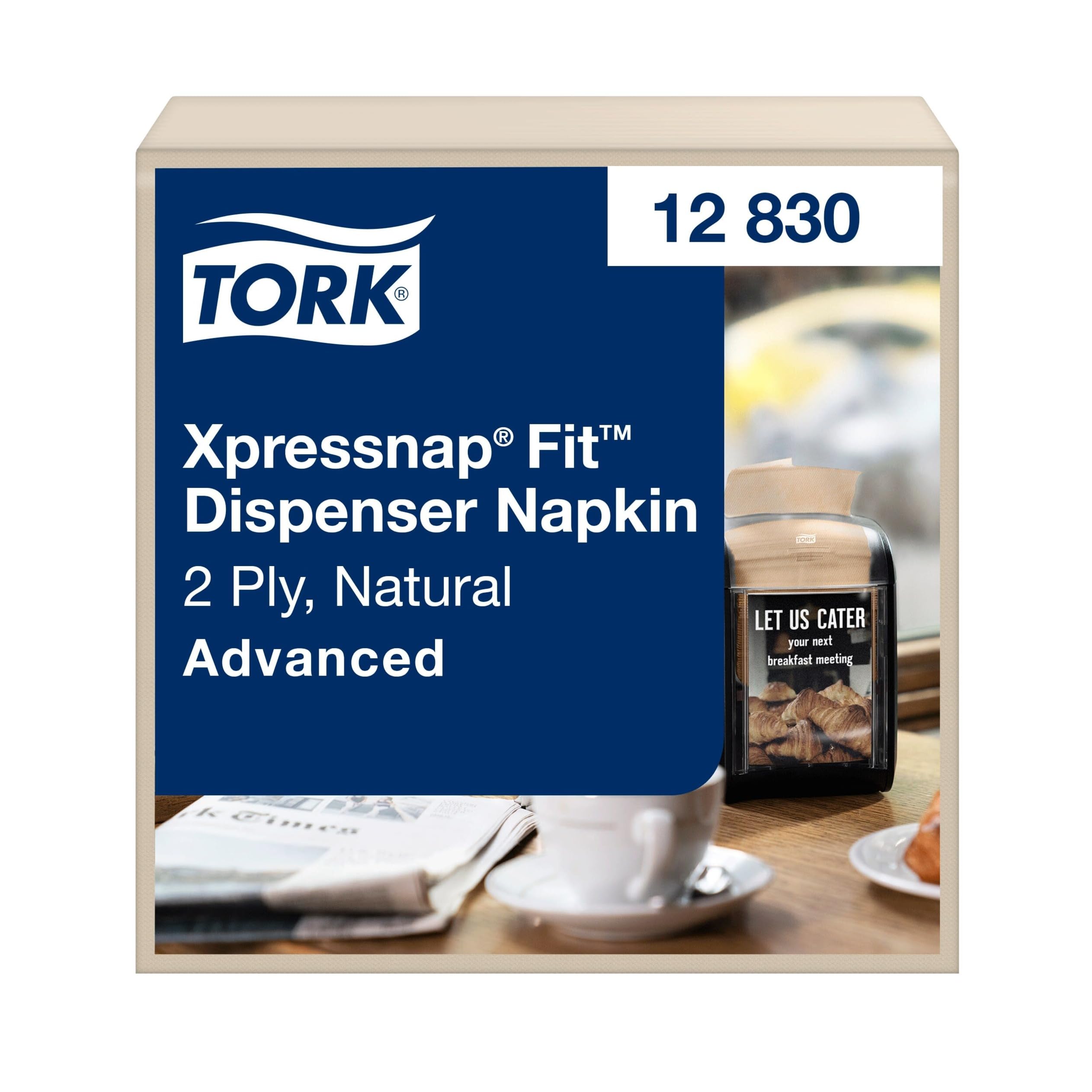 Tork Xpressnap Fit 12830 serwetki do napełniania do serwetki papierowej N14, wysoka jakość – 2-warstwowe, naturalne – 6 x 720 (4320) szt