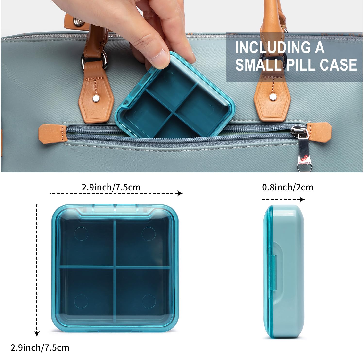 Caja de medicamentos con cerradura combinada con estuche de almacenamiento portátil, 12.2 x 7.2 x 7.6 pulgadas, organizador de bloqueo de medicamentos a prueba de niños, estuche de almacenamiento