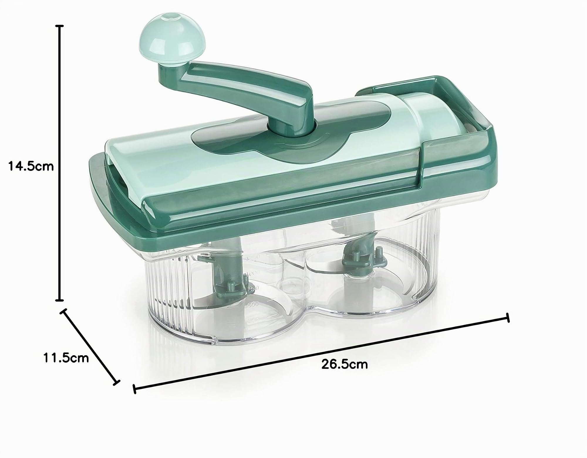 Genius Nicer Dicer Fusion Julietti | 34 Teile | Schneiden | Reiben | Julienne | Spiralen | Hobeln | Würfeln | Obst- und Gemüseschneider | Bekannt aus TV | NEU, Mintgrün