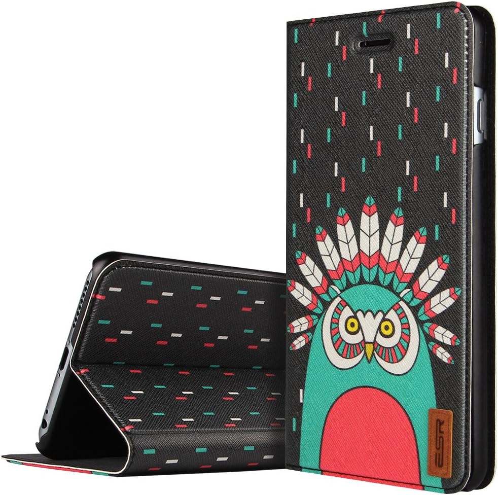 iPhone 6 Case, ESR Illustrators Series Protective Case Wallet Cute Illustration[Multi-Stand View Angles ] Flip Cover Folio Case for 4.7 inches iPhone 6 (Vibrant Indian)