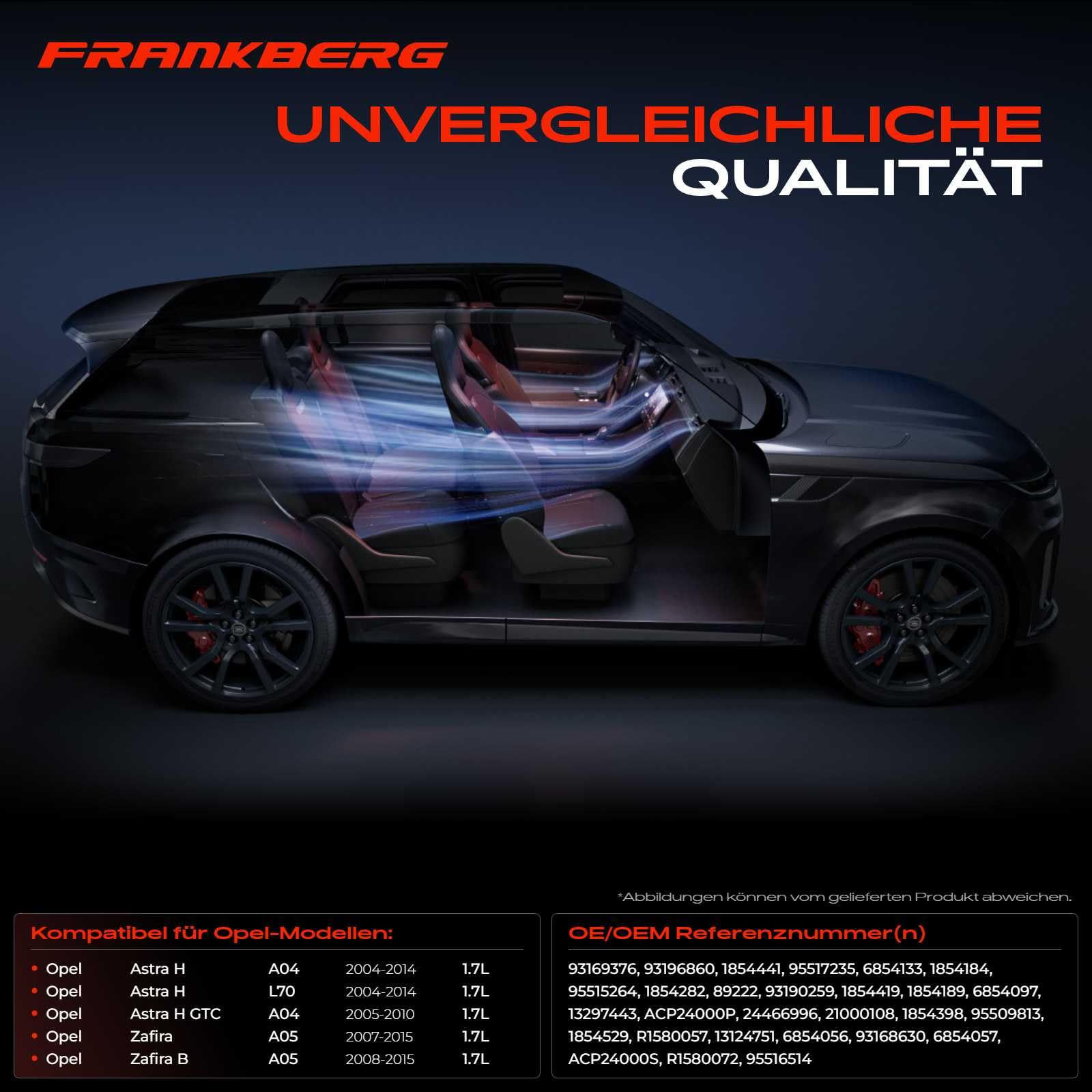Frankberg Magnetkupplung Klimakompressor Kompatibel mit Astra H A04 Astra H CaR.A.Van A04 Astra H GTC A04 Astra H Stufenheck A04 Zafira B Kasten/MPV A05 Replace# 13124751