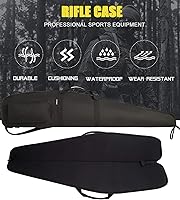 Vista 6 de 44/48/52 Inch Rifle Case,Water-Resistant Shotgun Case with Zipper Pocket for Scoped Rifles. Blk