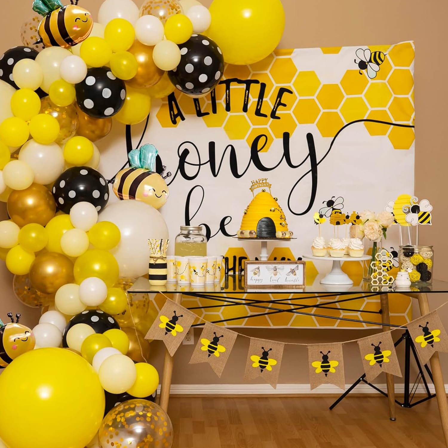 Lot De 36 Boules Déco Gâteau En Mousse - Coffee + Green + White + Gold - Mariage & Anniversaire