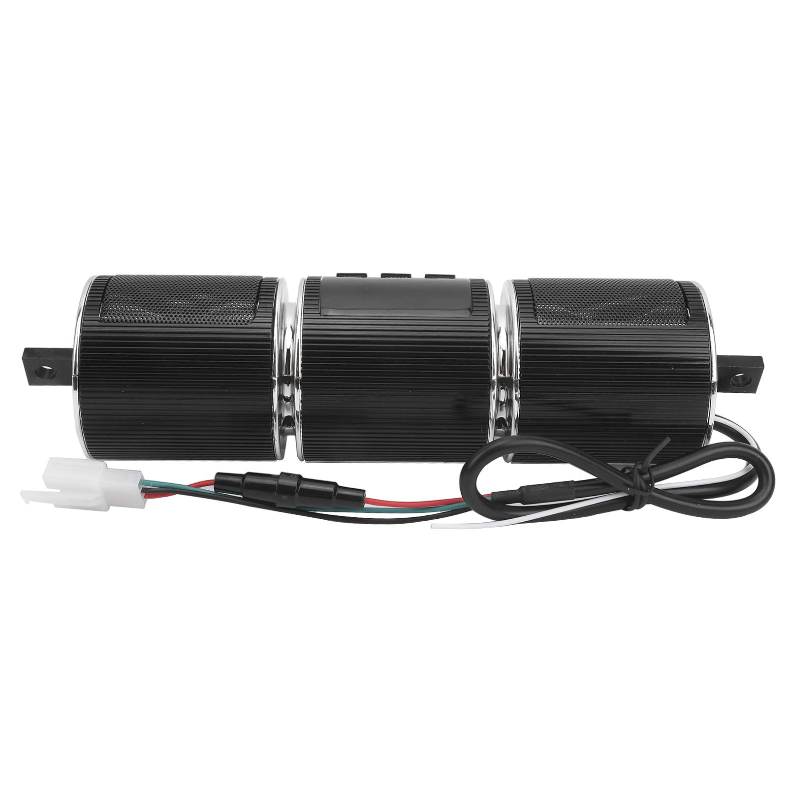 aqxreight Altoparlante Stereo per Moto di Lettore per Manubrio Audio Impermeabile MP3 (Black)