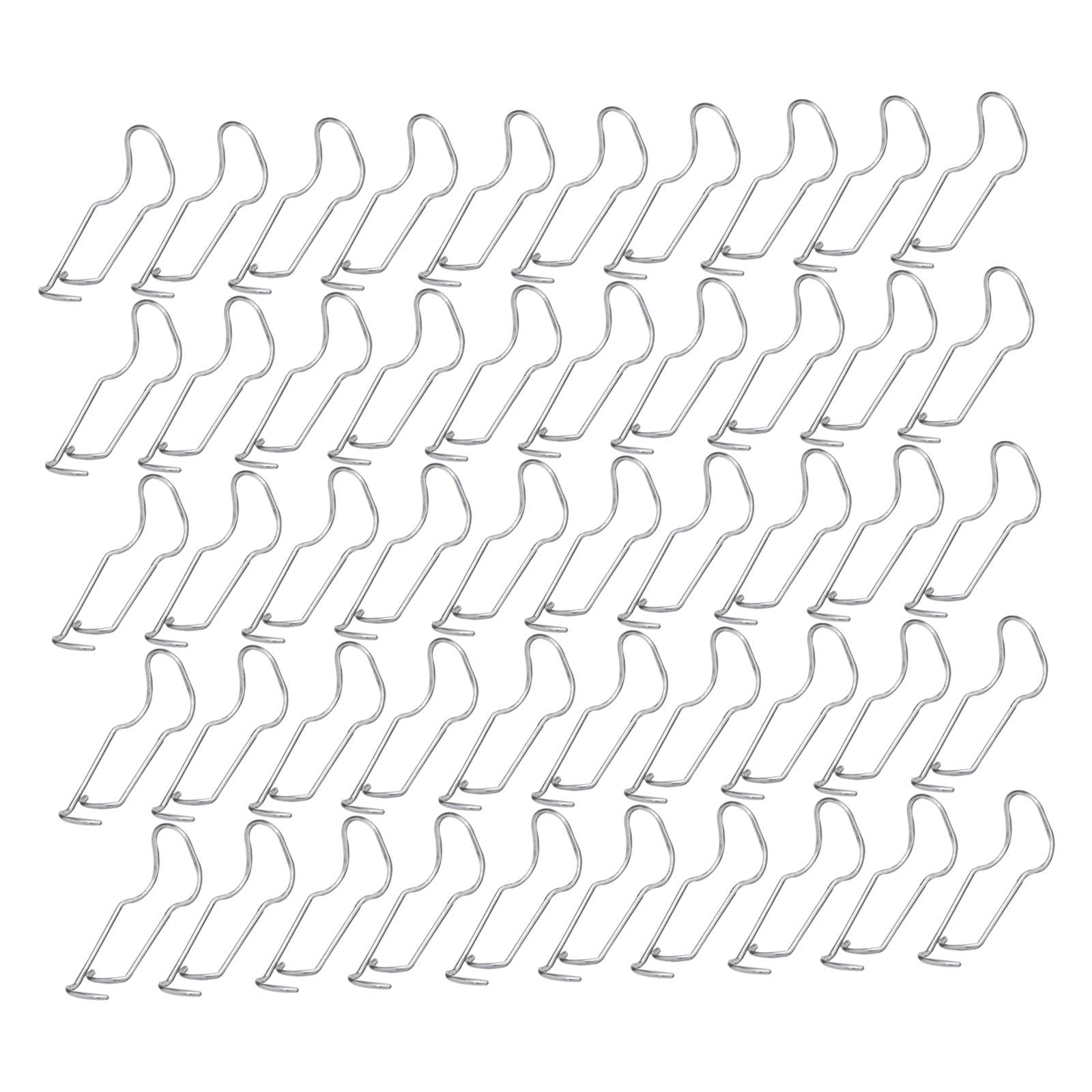 50 Pezzi Clip per Filo Traliccio Piante Collegamento Gabbia Sostegno Rampicanti Fissaggio Tubo Acciaio Zincato Pratiche Adatte a Serra Orto Giardino P, per Tubo da 3.2 Cm X