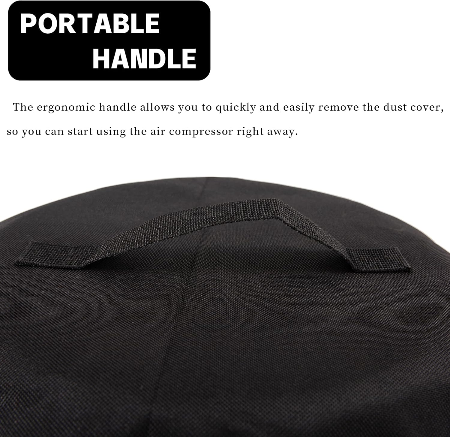 Air Compressor Cover,Outdoor Waterproof Heavy Blowing Air Compressors Covers with Handle,Fit for CRAFTSMAN,PORTER-CABLE,DEWALT 6 Gallon Portable Pancake Oil-Free Air Compressor (Black, 19*18in)
