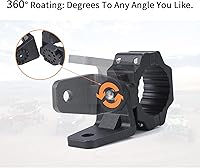 Vista 5 de UTV Whip Light Mount & Light Bar Bracket - Heavy Duty 1.75"- 2" Roll Cage Clamp with 360° Rotation, Aluminum Flag/Off-Road Light Mount for Polaris
