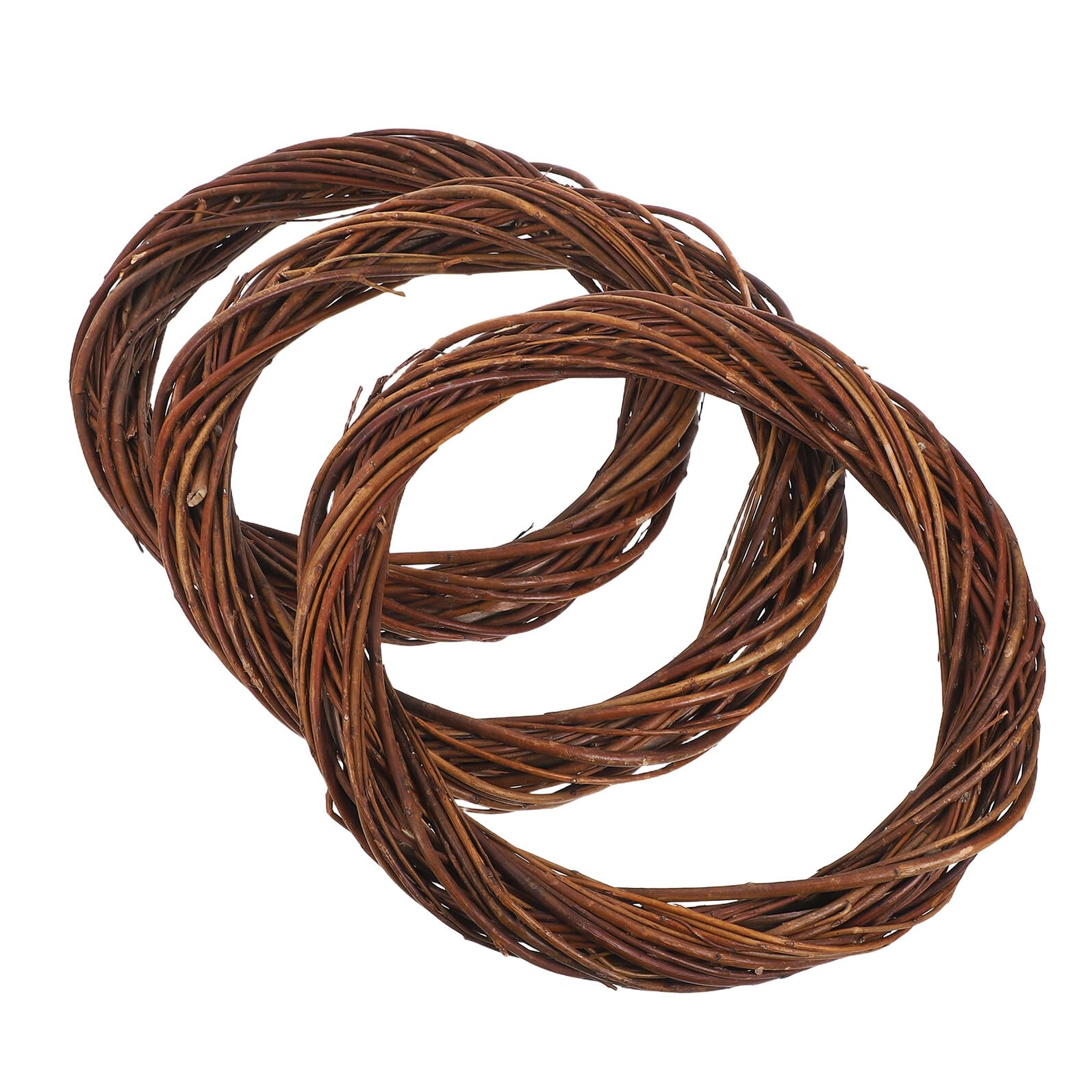 TOPBATHY 3 Stück Kleiner Rebenkränze aus Rattan 30cm Runde Kränze mit Stabilem Rahmen für Langlebige Weihnachts und Hochzeitsdekoration Natürliche Zweigkunst für Festliche Partydeko