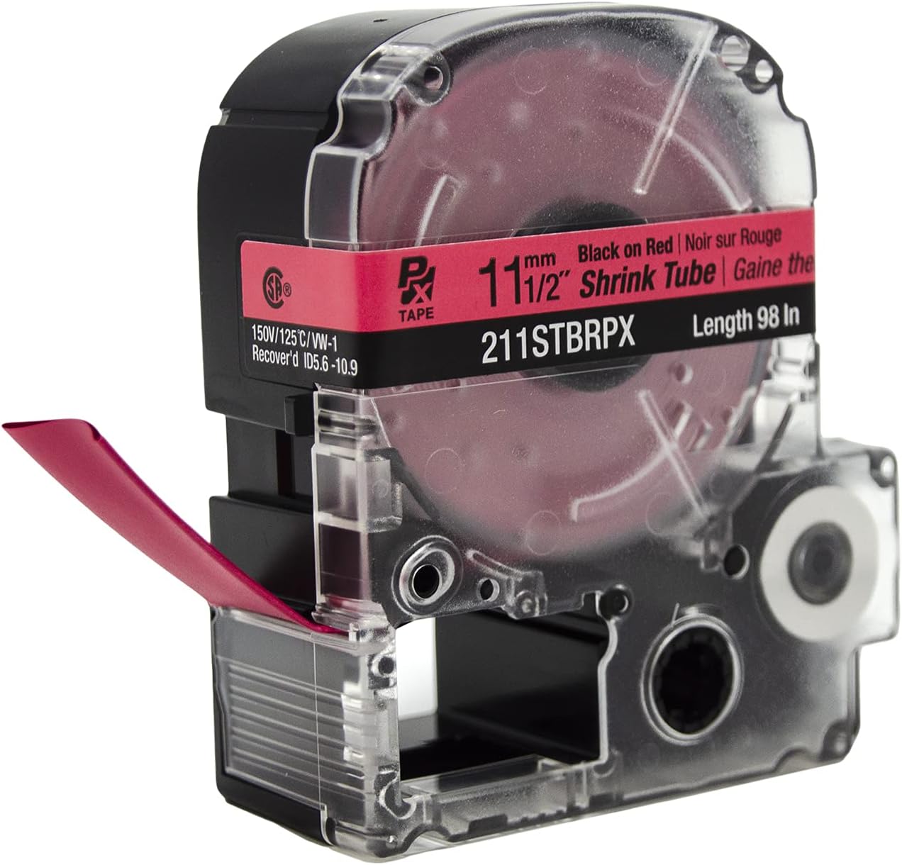 Epson LABELWORKS 211STBRPX Genuine Shrink Tube AWG 2-8 Black on Red Shrink Tube - 1/2" (11MM) Wide, 96" - Image 5