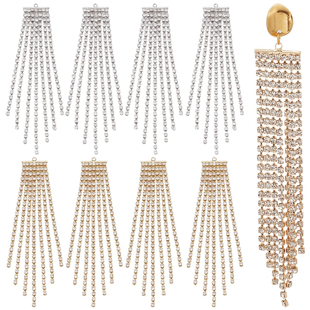 Boucles d'oreilles à pompons en strass pour fabrication de bijoux