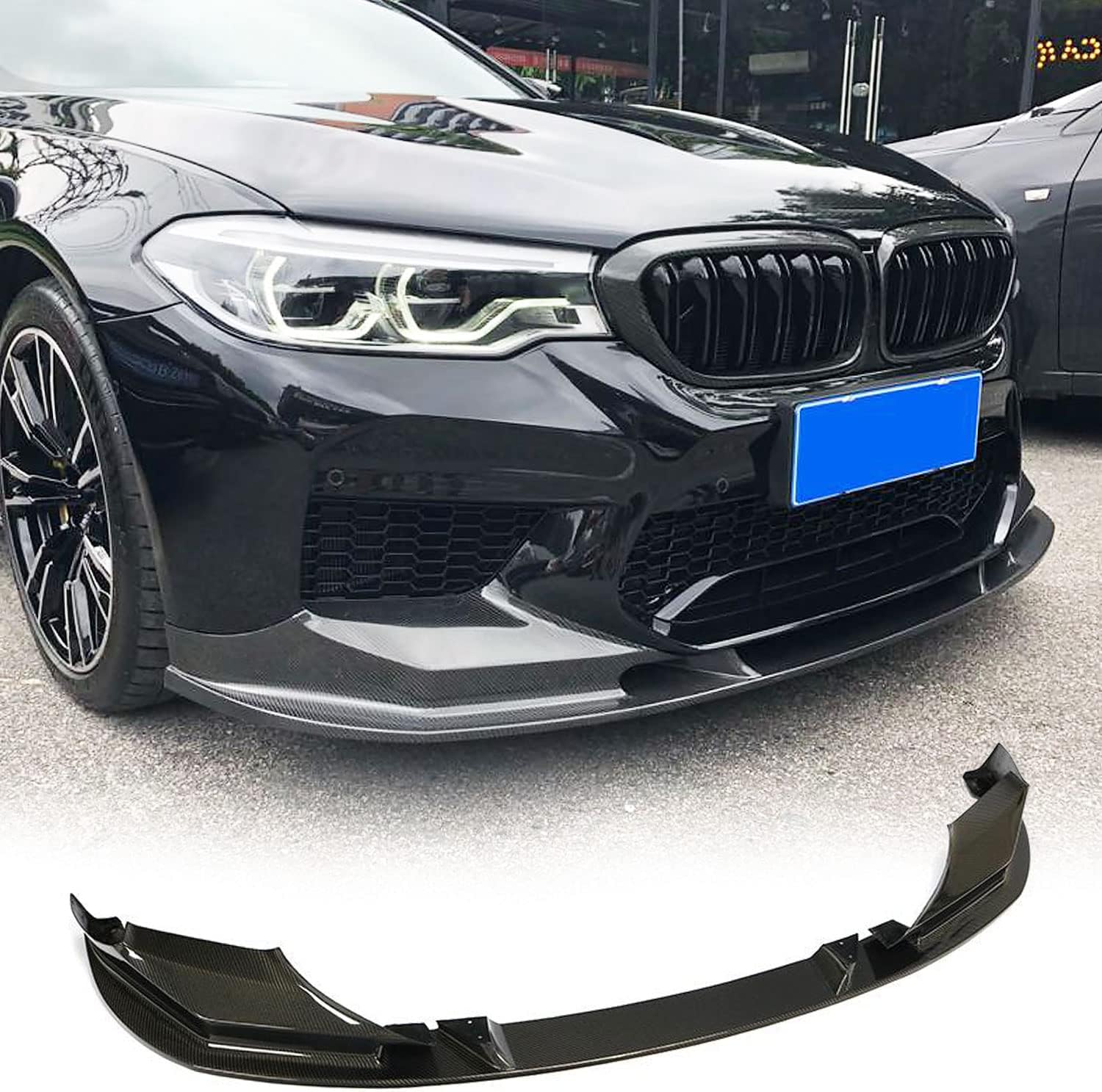 Carbon Fiber Front Lip for BMW 5 Series F90 M5 Sedan 2018-2019 Customized Front Bumper Lip Chin Spoiler Splitter Protector