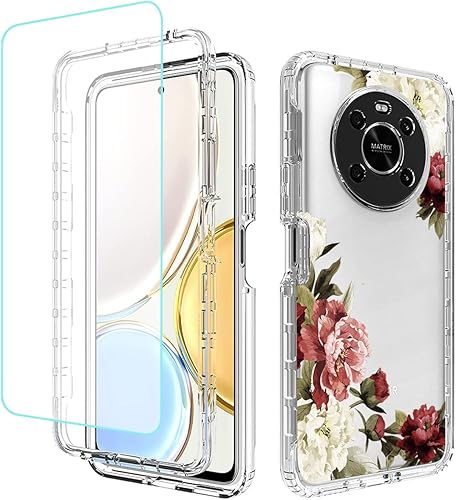 Funda protectora de cuerpo completo para Honor X9 (4G5G)Honor X30Honor Magic4 Lite con protector de pantalla de vidrio templado, bonito patrón