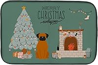 Vista 240 de Caroline's Treasures CK7824DDM - Tapete absorbente para secado de platos con diseño de bulldog inglés, rojo y blanco, para encimera de cocina, 14 x