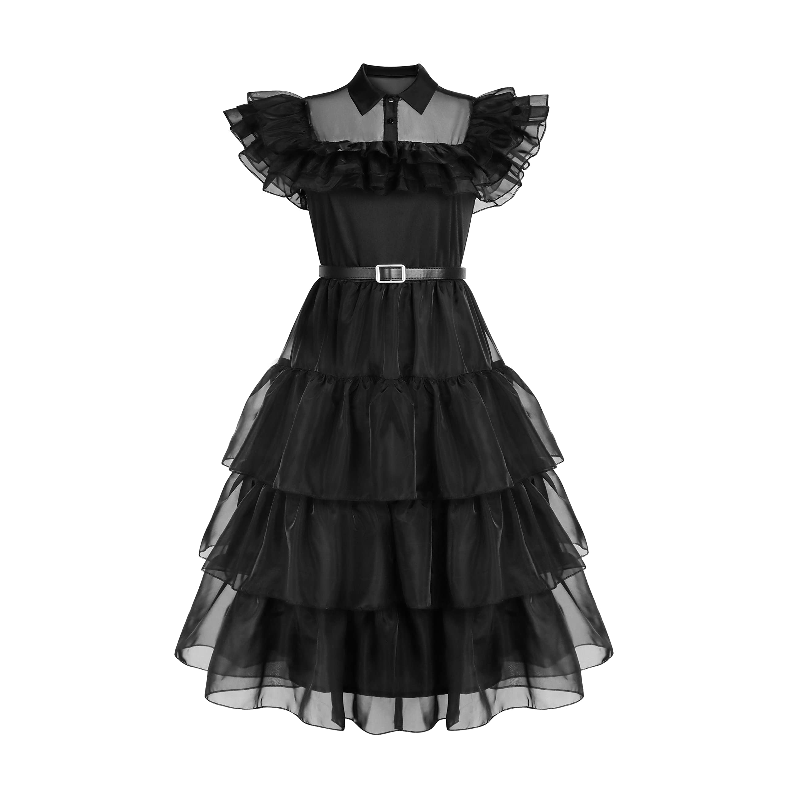 Gaifully Wednesdays Addams - Disfraz de Addams para niñas del Día Mundial del Libro, disfraz familiar de Addams, uniforme de carnaval, para 3 a 12 años