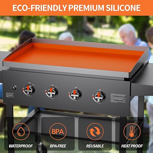 Miniatura 3 de Alfombrilla de silicona para parrilla Blackstone de 22 pulgadas, alfombrilla protectora de silicona de grado alimenticio, accesorios de parrilla