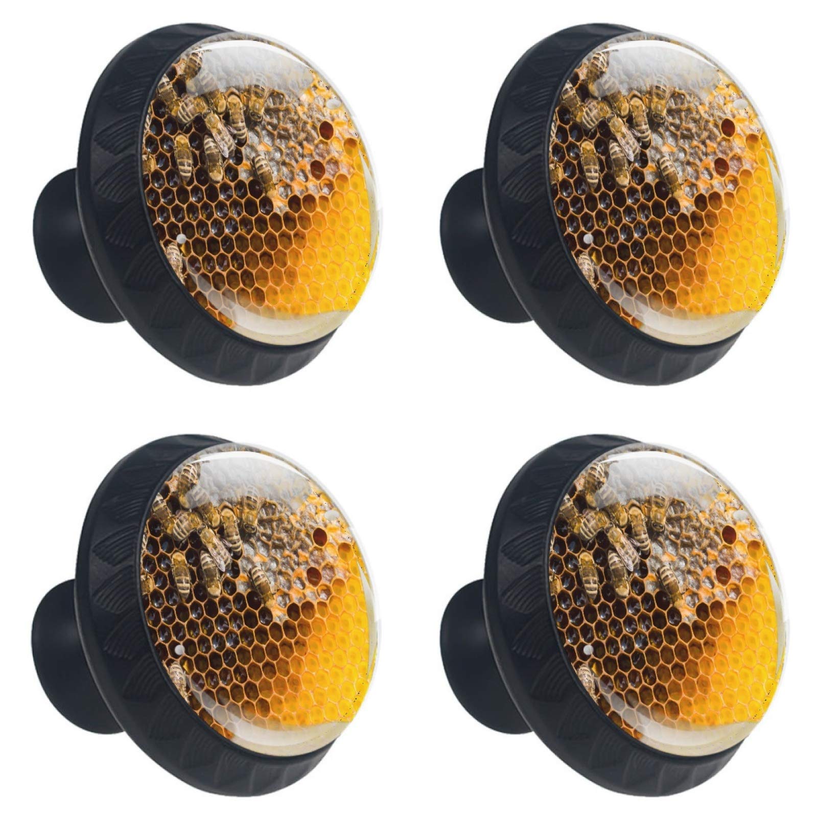 Boutons ronds en verre Honeycom pour meuble de cuisine lot de 4 pièces 30 mm