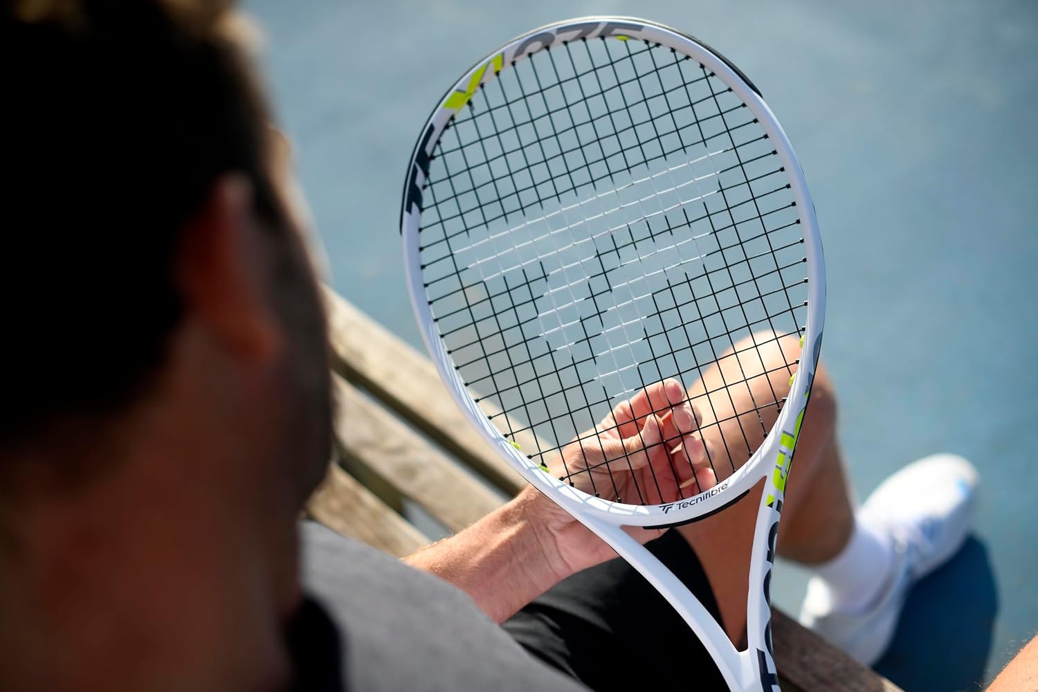 Side view of the Tecnifibre TF-X1 275 tennis racket