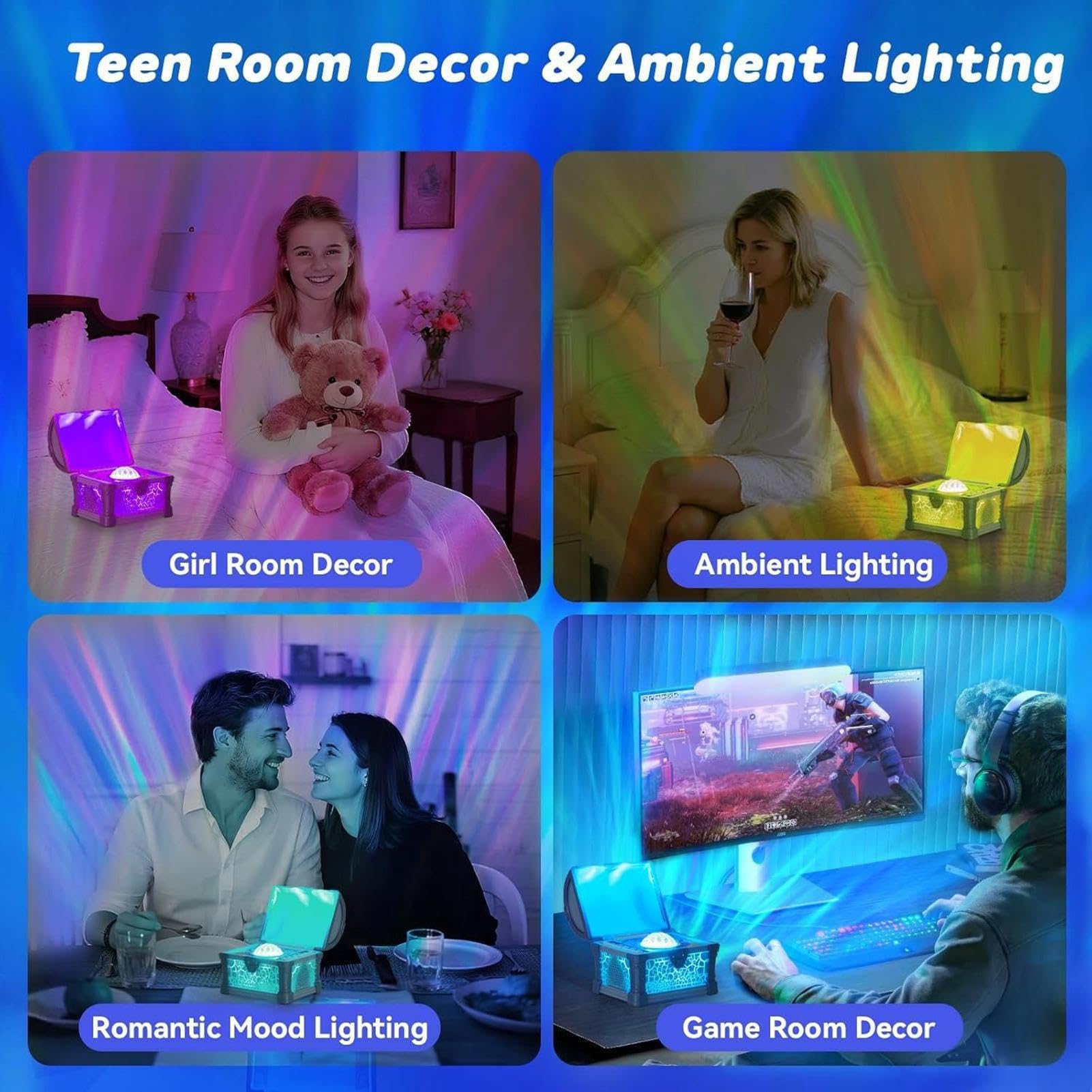 Proyector De Galaxia Lámpara Regulable | Proyector De Estrellas Lámpara De Techo Decoración Dormitorio Para Niños Y Adultos Niños Y Niñas Mujeres Mamá E Hija Mesilla