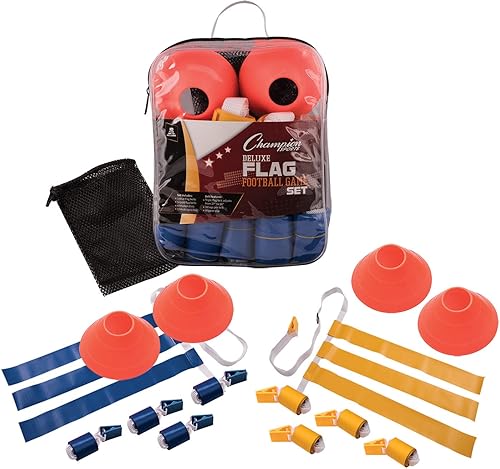 Miniatura 3 de Champion Sports Quick Release Flag Football Set – Durable Belt, 3 Detachable Flags & Adjustable Fit (25”-50”)