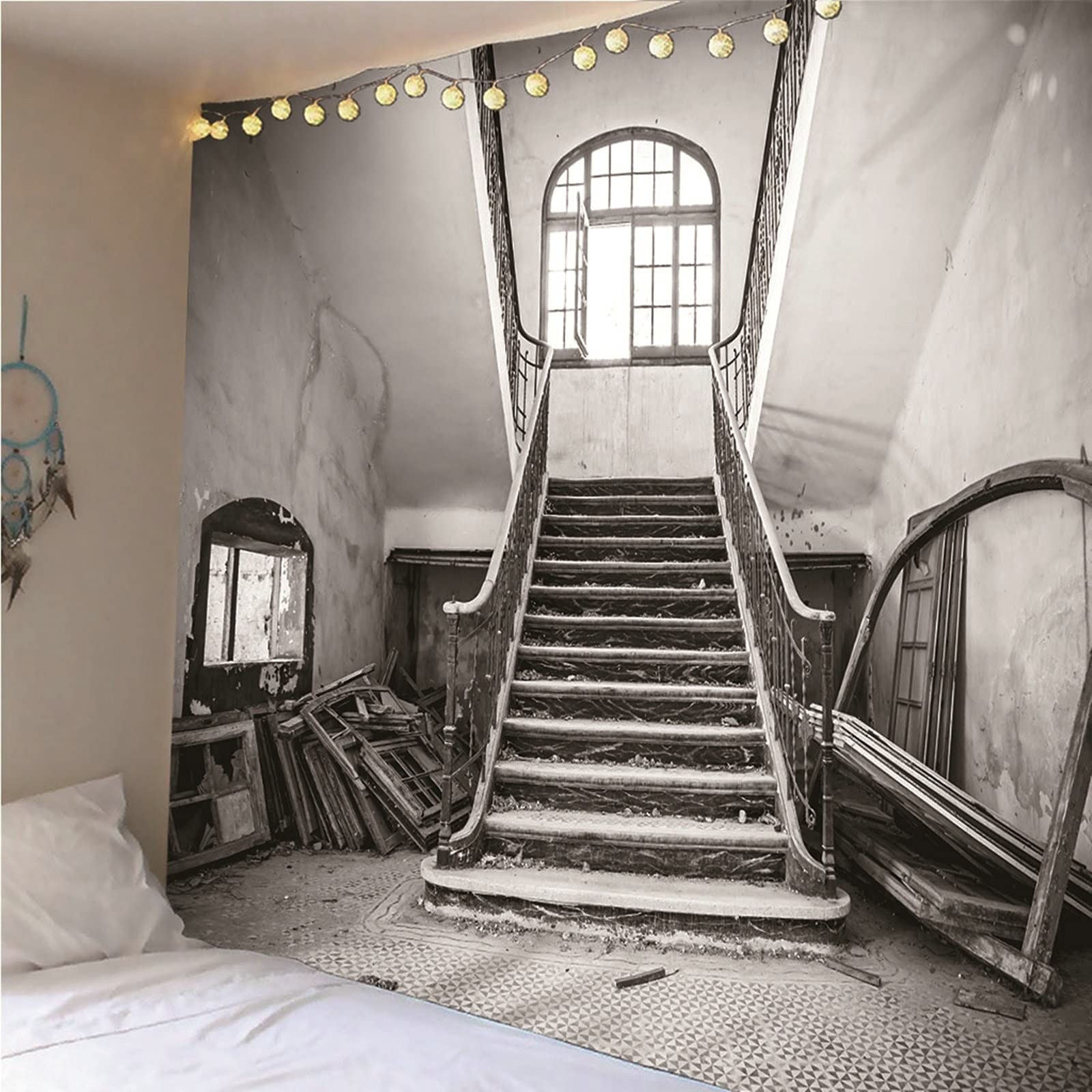Aeici, decorazione da parete per dormitorio, accessorio per la casa, stile shabby chic, 240 x 220 cm