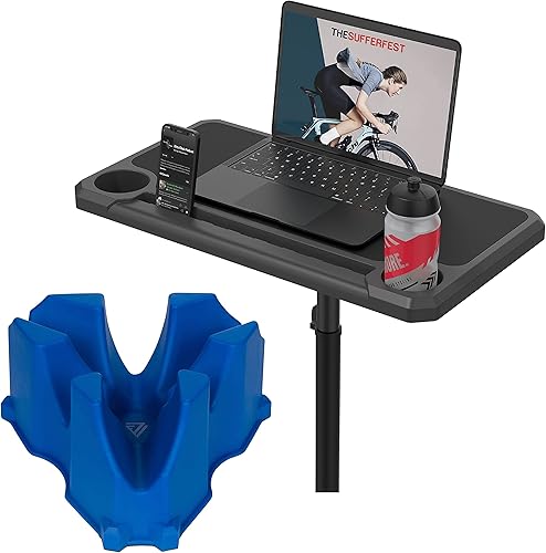 KOM Cycling Juego de bloques elevadores de pantalla y entrenador