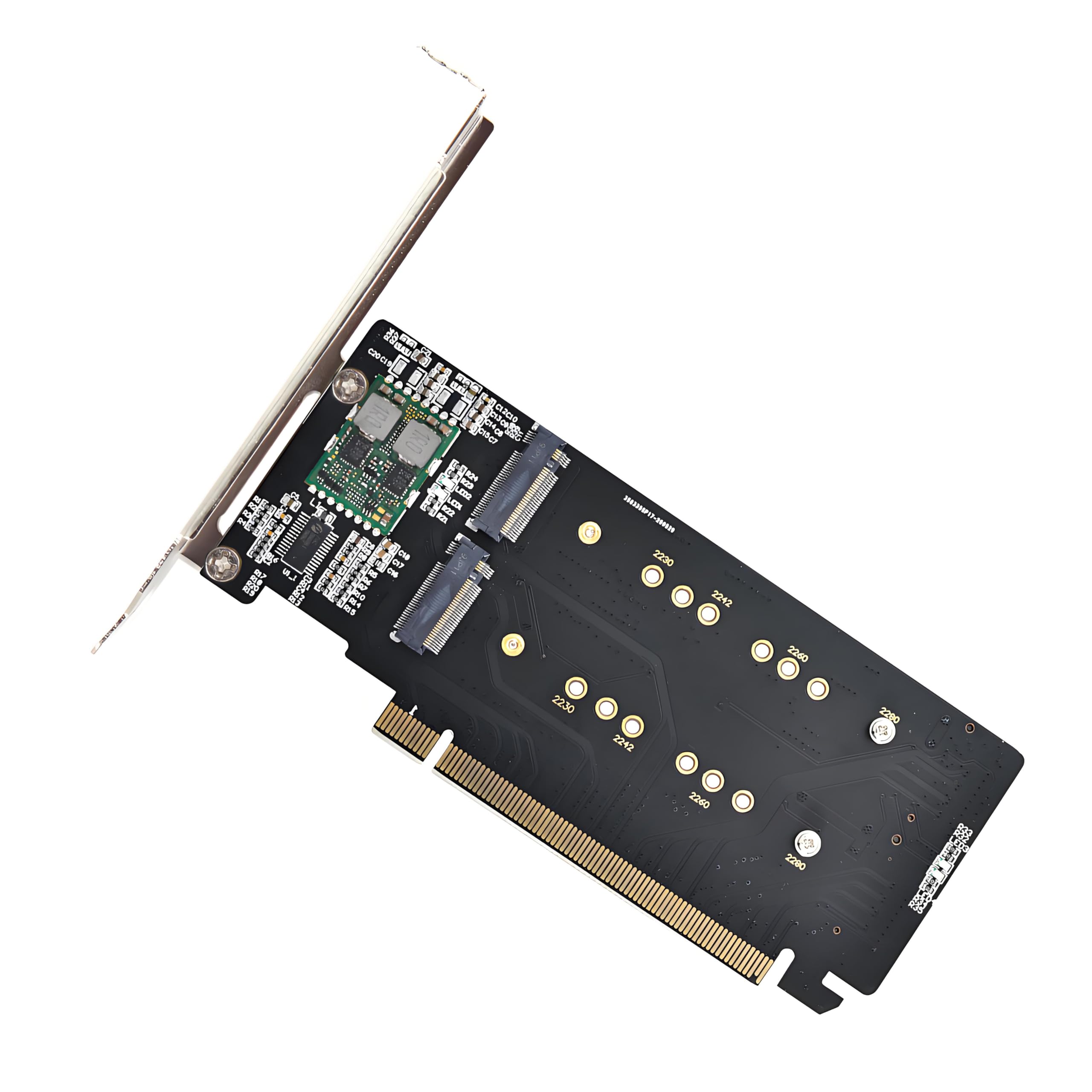 Virtual Raid NGFF Dual 2X NVME M.2 NGFF SSD to Detachable Bifurcation PCIE Express 5.0 Gen5 Gen4 X16 Raid Card VROC Raid0 Hyper Adapter-image-45