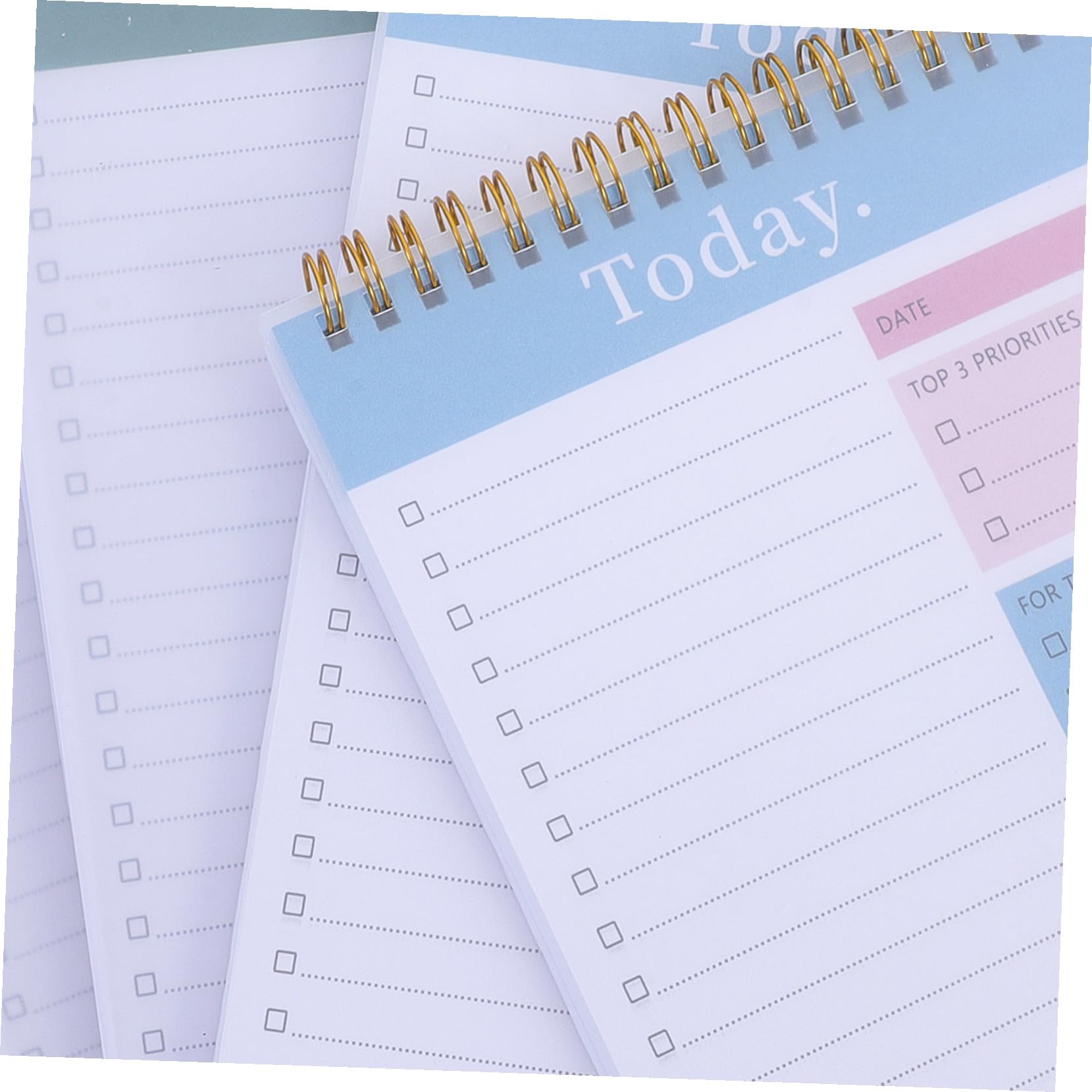 UKCOCO 4 piezas Planificador Semanal Portátil con Doble Cuaderno de Notas sin Fecha para Tareas Diarias Organizador Compacto para Oficina Escuela y Hogar de Unidades Verde Oscuro y Azul