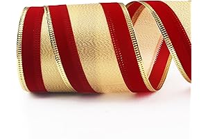 Gold and Red Velvet Ribbon: Embellish Your Valentine's Day Creations