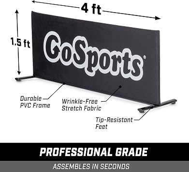 GoSports Pickleball Ball Barrier 3 Pack - Choose Brandable or Pre-Branded - Court Dividers for Pickleball Courts
