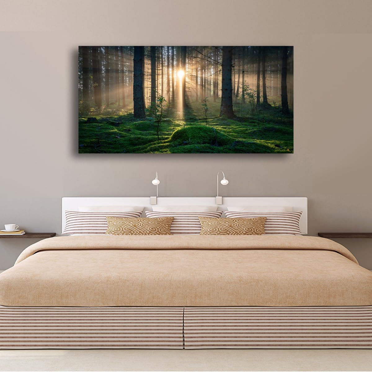 Sunrise Landscape Canvas Wall Art - 20x40 Inches - Tree and Forest Picture Artwork for Living Room and Bedroom Wall Decoration - Nature Painting Prints for a Serene Atmosphere - Image 5