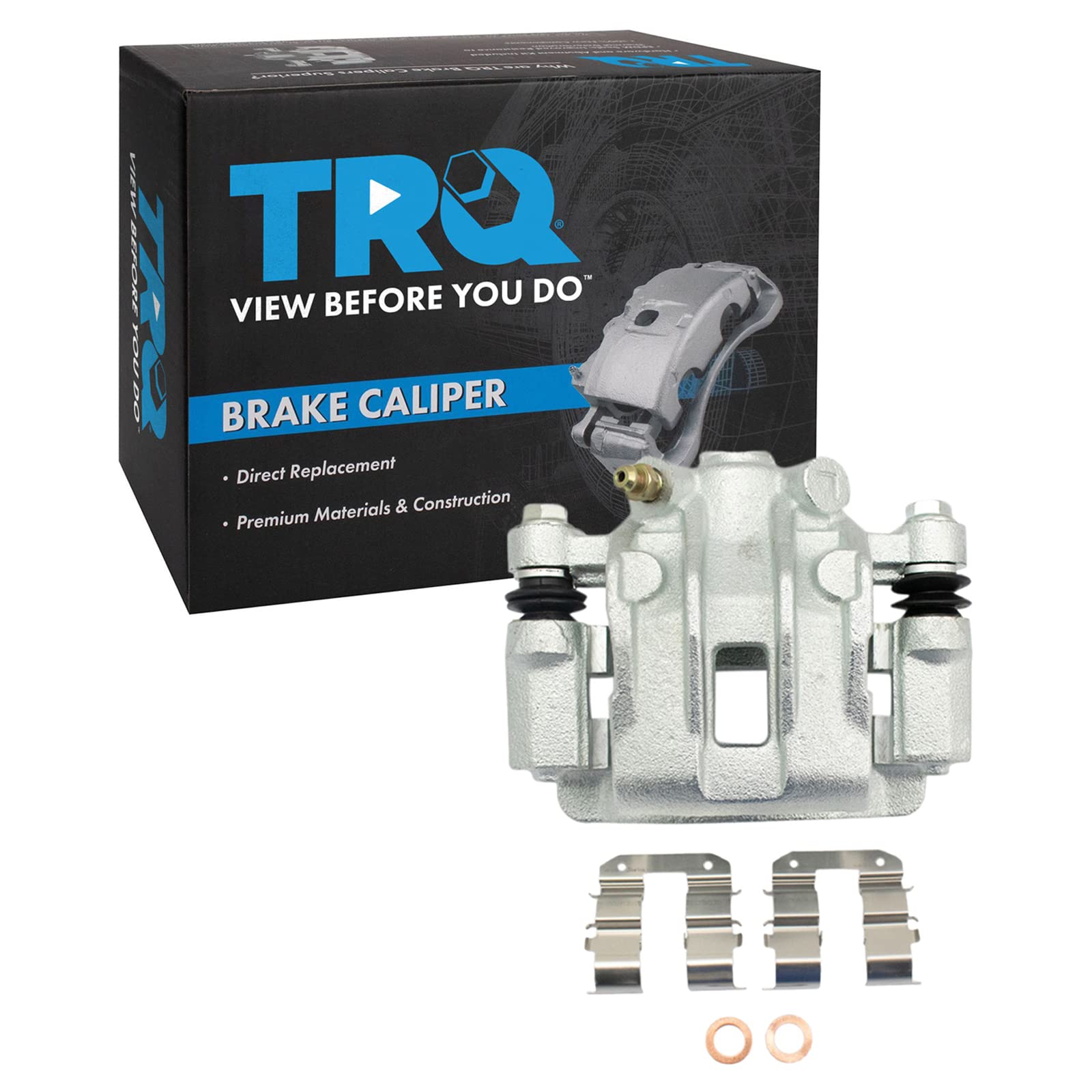 TRQ Rear Left Brake Caliper w/Bracket Drivers Side