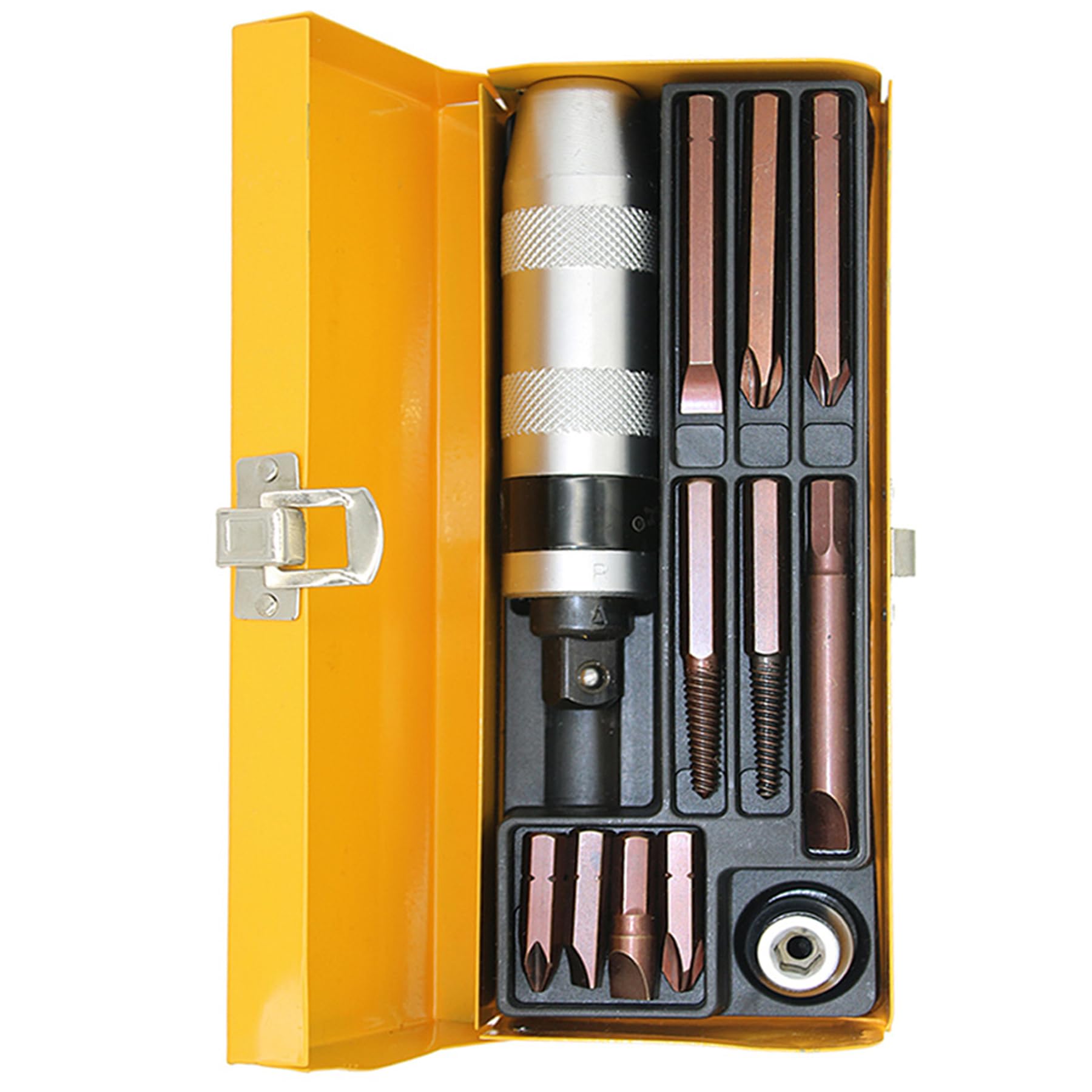 Screwdriver Set - 12pcs Impact Screwdriver Set Decapitation Extractor Manual Reversible Impact Screw Driver Kit Extractor Hand Tools Chrome Vanadium Steel Impact Rod