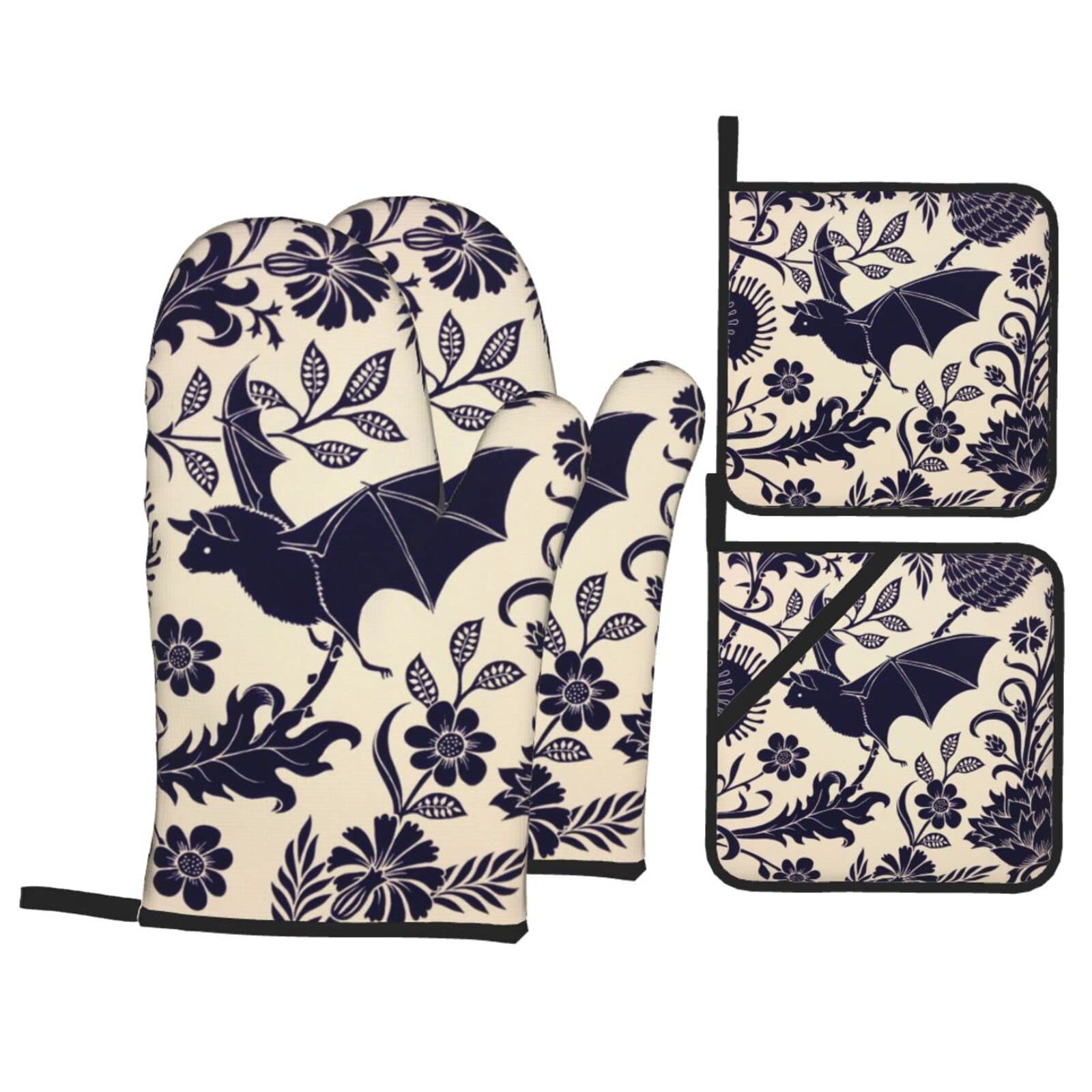 Maniques Four LAMAME Motif Éléphant - Gants Cuisine Résistants Chaleur 18.5x28cm