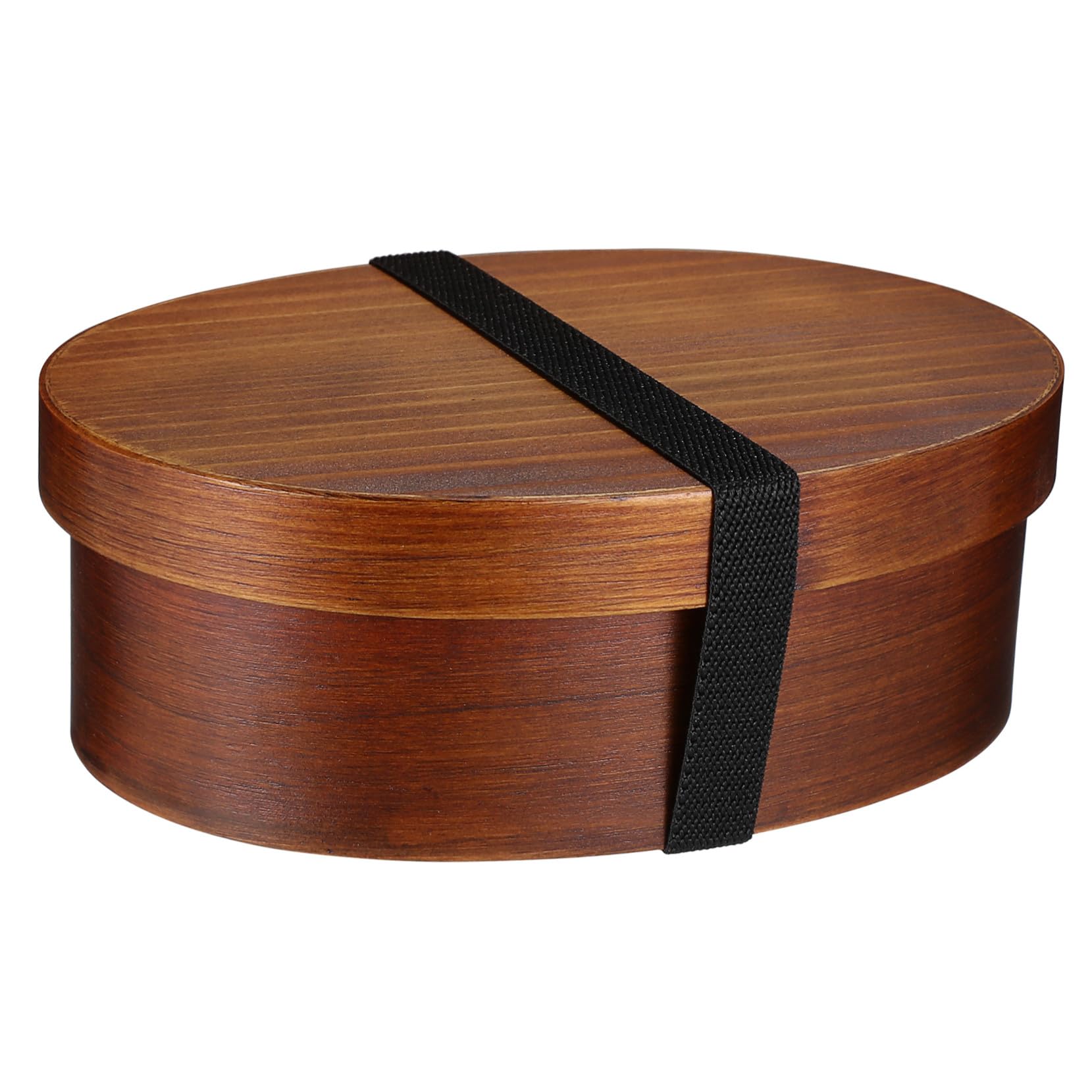 Boîte Bento Japonaise en Bois Ronde 800ml Style Rétro