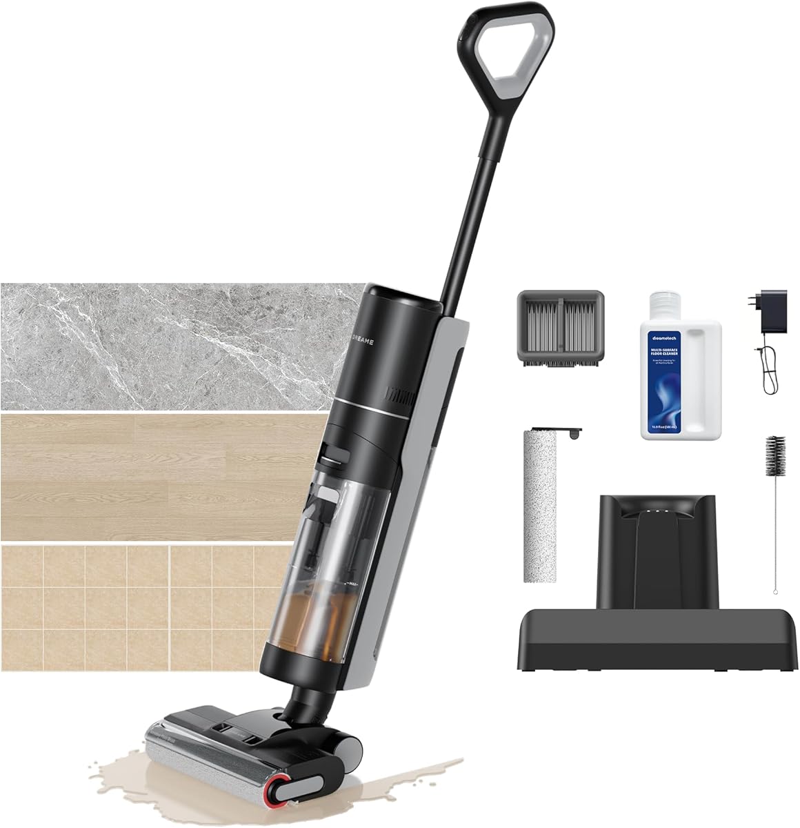 DREAME G10 Pro Wet Dry Vacuum Cleaner, Cordless Vacuum Mop All in One with Auto Self-Cleaning, Floor Cleaner Machine for Hard Floor, with Auxiliary Cleaning Kit