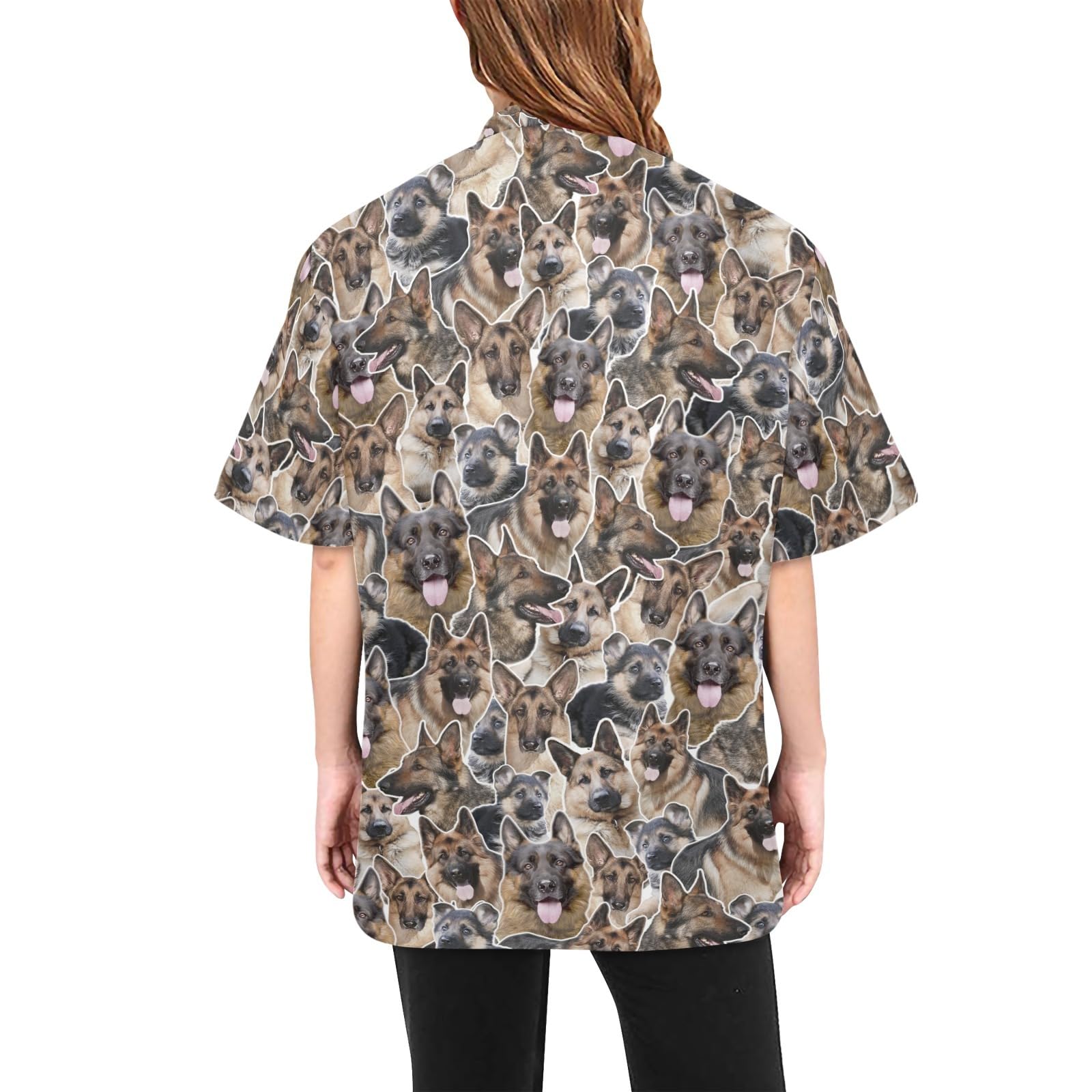 COWCUTE German Shepherd Print Pet Grooming Smocks, Waterproof Jackets for Dog Groomers Barber, German Shepherd Lover Gifts