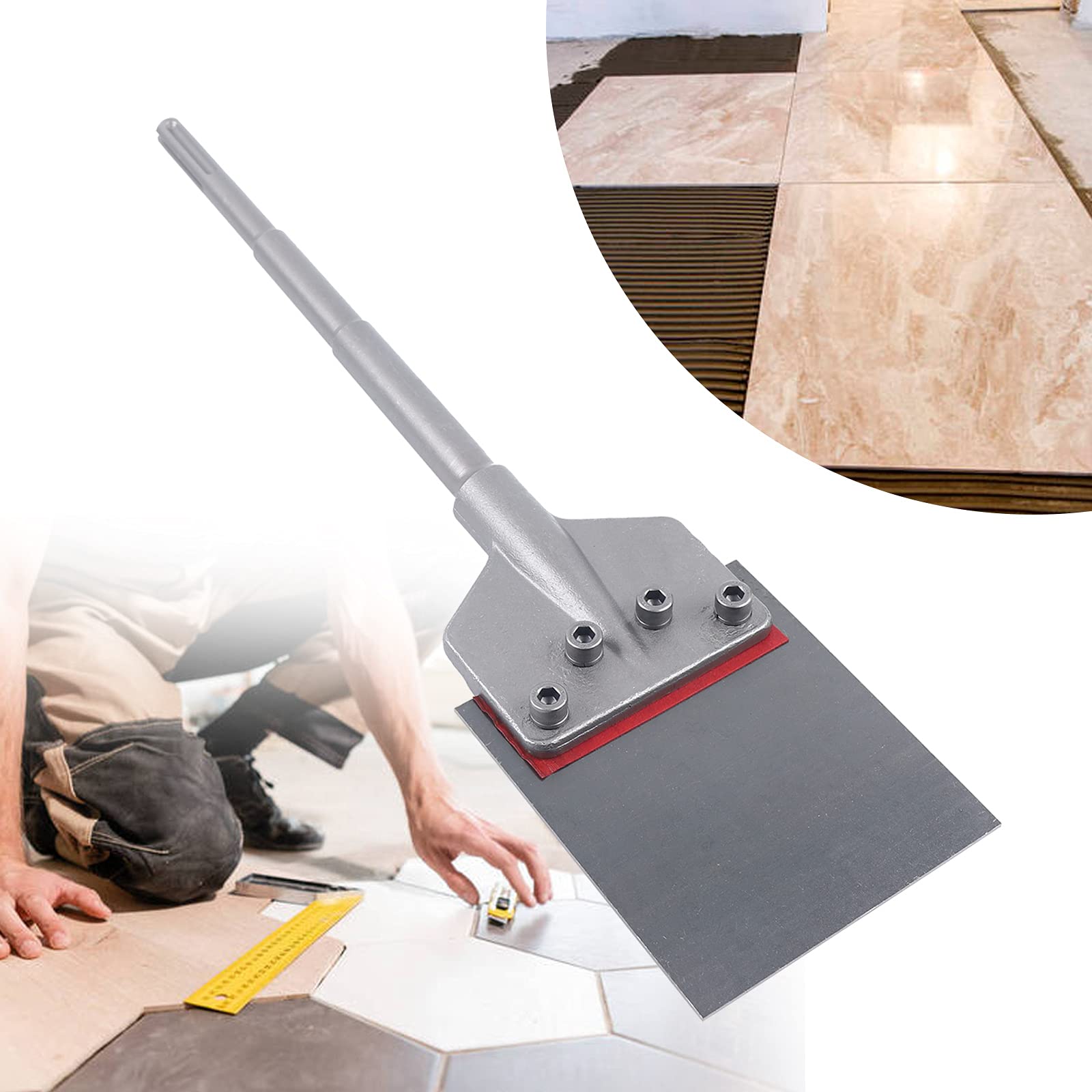 Sds Max Ciseau à mastic pour colle tapis grattoir de sol en acier pour carrelage Outil de retrait Spatule de sol Burin bêche Burin large Burin à mastic Céramique Carrelage mural Grattoir
