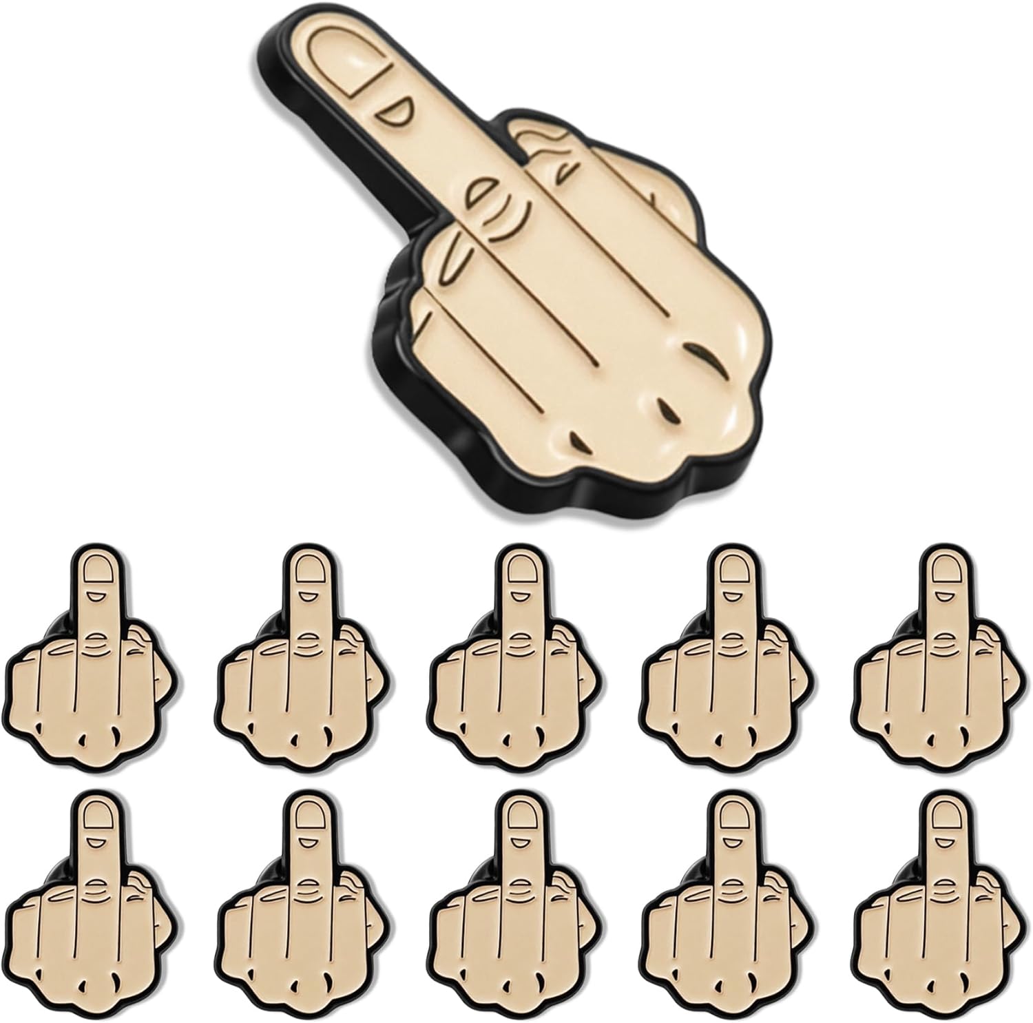 Middle Finger Lapel Pin 6/12/50/100Pcs funny and humorous enamel brooch Sarcastic lapel pin button for sweater, scarves, hats, dresses, hat, lapel, collar, jackets, shirts, bags