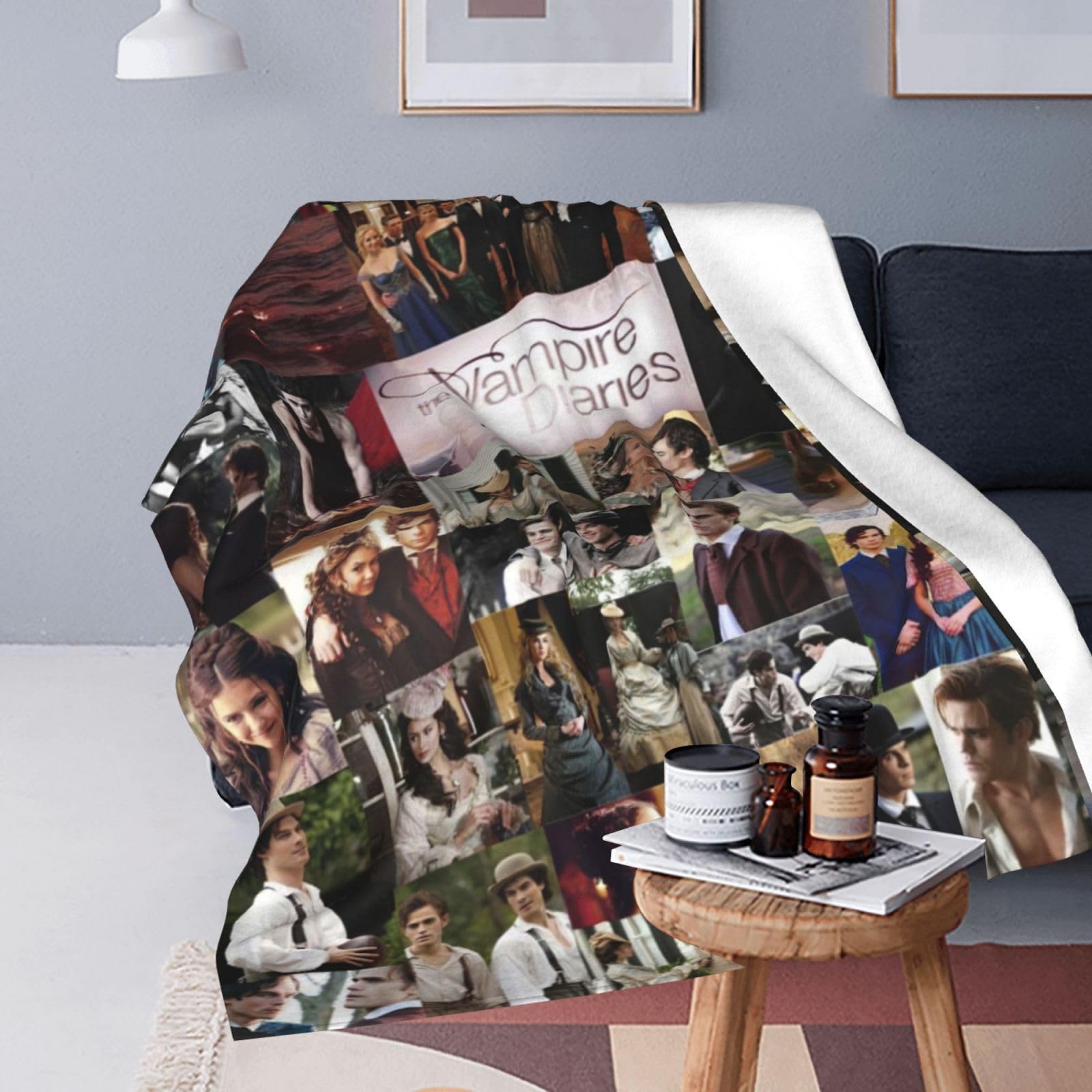 Throw Blanket Air Conditioning Blanket Portable Throw Blanket for Living Room Couch Sofa Car 50"x40"