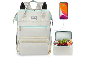 ETRONIK Lunch Backpack: 15.6 Inch Work Backpack with Lunch Compartment