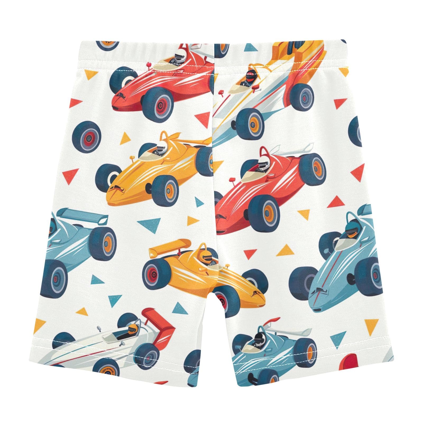 CHIFIGNO Cute Cartoon Cars Bike Shorts Girls' Cartwheel Shorts Under Dress Dance Short Summer Clothes for Kids 5T