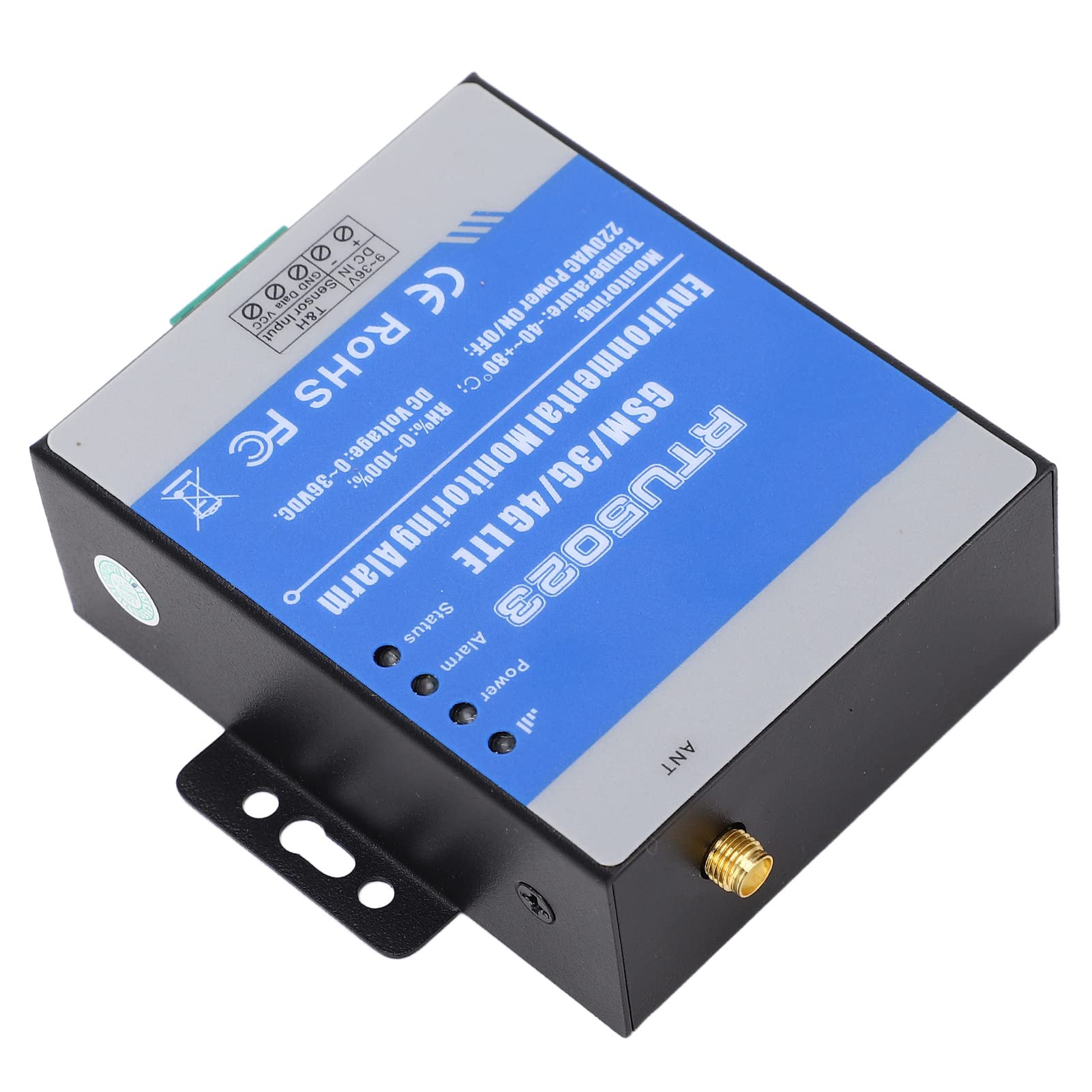 Alarma Ambiental GSM 3G 4G LTE Smart RTU5023 Monitoreo de Cortes de Energía Batería Recargable Alarma de Temperatura y Humedad para Acuarios Domésticos (Enchufe de la UE 4GL-E)