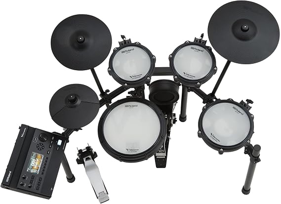 Roland TD313 V-Drums Electronic Drum Kit Bundle with Drum Throne, Audio Cable, Drumsticks, Drumstick Bag, and Austin Bazaar Polishing Cloth
