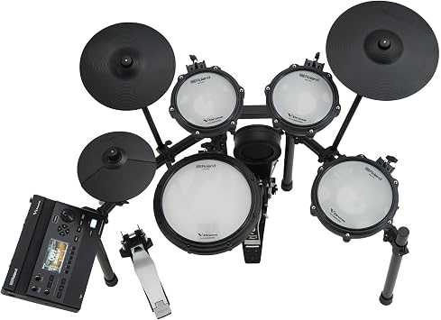 Roland TD313 V-Drums Electronic Drum Kit Bundle with Drum Throne, Audio Cable, Drumsticks, Drumstick Bag, and Austin Bazaar Polishing Cloth